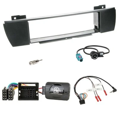 Juego de radio adaptador de volante DIN radio de coche para BMW X3 E83 2004-2010 central
