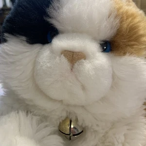 Vintage Aurora realistische dicke Katze Calico weicher Plüsch Rucksack - 18”x11” blaue Augen - Bild 1 von 24