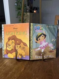 Lot of 2 Little Golden Books Disneys The Lion King + Dora the Explorer The Big B - Picture 1 of 4