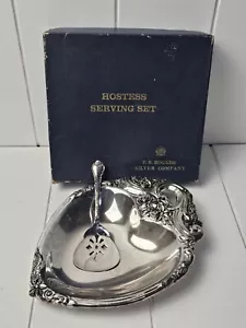 Vintage F.B. Rogers Silver Company Hostess Servierset Schale & Löffel Set in Box - Bild 1 von 9
