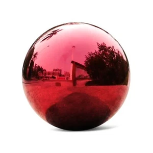 SUCREVING Stainless Steel Red Gazing Mirror Ball,10inch 10inch - Picture 1 of 5