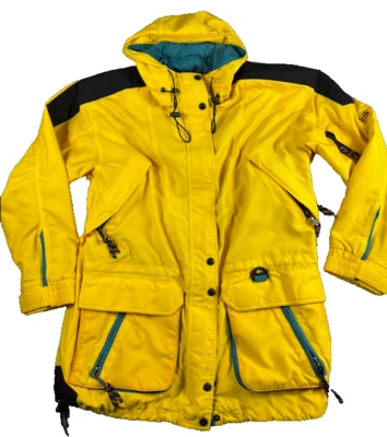 Slalom Women’s 10 M Vintage 80s Ski Jacket Colorblock Snow Winter Coat Retro - Image 1 of 4