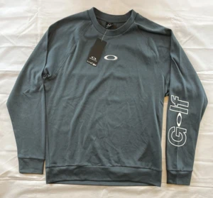 NWT 2023 OAKLEY Golf Men's XL Gray Lightweight Relaxed Crew Pullover Sweatshirt - Picture 1 of 10