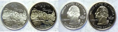 2002-S Mississippi Statehood Quarter Silver & Clad Proofs 2 Coin Set - Image 1 of 3