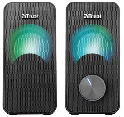 TRUST SPEAKER ARYS RGB 2.0 CASSE PC AUDIO SET ALTOPARLANTI STEREO DESKTOP USB 6W - Immagine 1 di 4