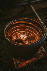 Bobina de calentador de 32 mm con protector contra incendios, manguera de 1 m, conectores de latón, soporte y cenicero - Imagen 1 de 8