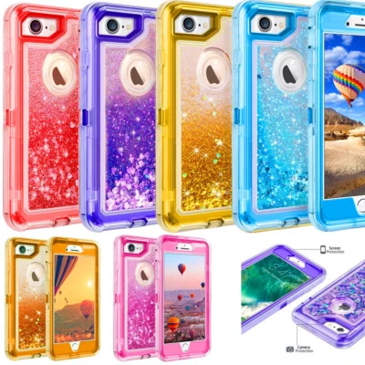 For iPhone 6 / 6S Plus Liquid Glitter Heavy Duty Transparent Case Cover - Image 1 of 4
