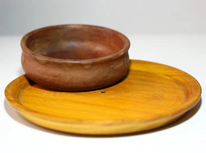 Stammes Holzschale Dekor - Handgefertigte afrikanische Skulptur für Regal oder Tisch - 1230 - Bild 1 von 24