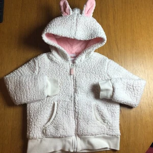 Girls Reversible Hoodie Snuggly Bunny Little Lamb 4T EUC - Picture 1 of 7
