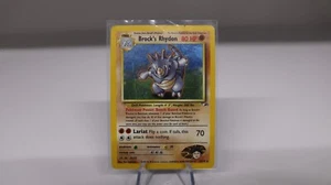 2000 Pokemon Gym Heroes Holo Brock's Rhydon #2 Damaged DMG - Picture 1 of 2
