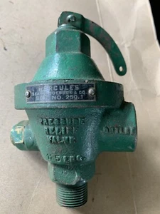 Vintage Hercules Boiler Wasser Überdruckventil 125 lbs 3/4” 1/2” Still Moon - Bild 1 von 5