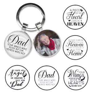 IN LOVING MEMORY OF DAD Custom Keyring Memorial Gifts Fathers Day Grandad Gramps - Picture 1 of 8