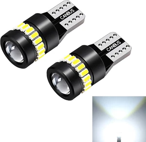 2 PCS T10 LED Bulbs, 18SMD 3014 & 1SMD 3030 Chipset, 6500K White Light - Picture 1 of 12