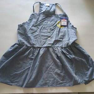 Top Paw Dog Sun Dress Straps Peace Sign Light Denim Ruffle Size XLarge NWT - Picture 1 of 10