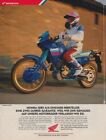 Honda Dominator NX 650 - Reklame Werbeanzeige Original-Werbung 1991