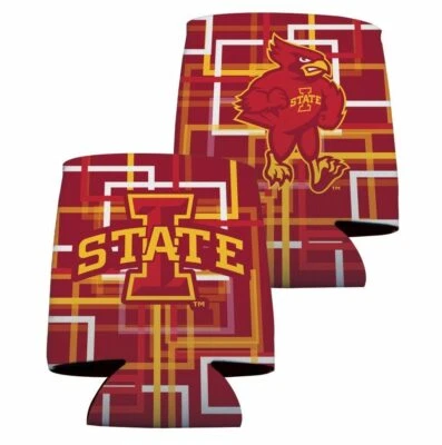 Iowa State Can Cooler Set of 6 - Squares Design 5 FREE SHIPPING - Image 1 of 2