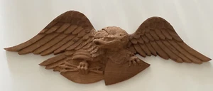 Stuning Carved Wood Folk Art Federal Eagle Americana 38”W American Shield - Picture 1 of 12