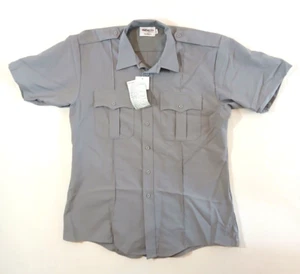 ELBECO DutyMaxx SHIRT Men's 16 1/2 Short Sleeve Poly/Rayon Stretch GRAY 5581 NEW - Picture 1 of 12