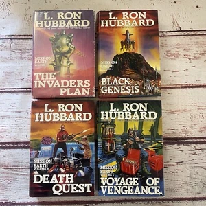 L. Ron Hubbard Mission Earth #1 #2 #6 #7 Hardcover First Edition - Picture 1 of 15