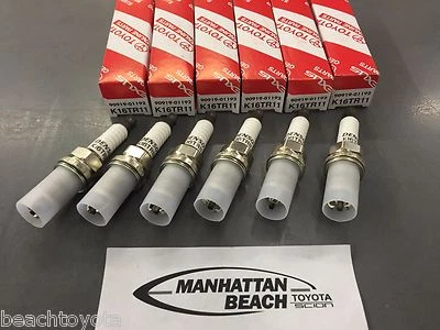 00-04 Toyota Tundra & 95-04 TACOMA V6 3.4L Spark Plugs Set of 6, 90919-01192 - Image 1 of 2
