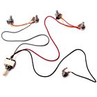 1Set Wiring Harness 3 Way Toggle Switch 2V2T 500K Pots & Guitar
