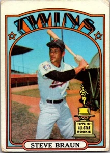 Steve Braun 1972 Topps #244 muy bueno - Imagen 1 de 2