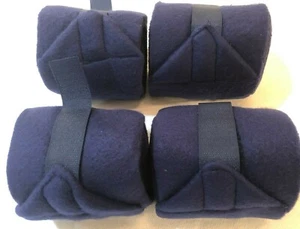 New Thornhill Pony Fleece Polo Wraps - Navy Blue - Set of 4 - Picture 1 of 8