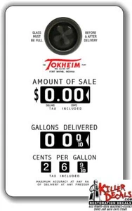 (FACE-103) 15"X9.3" Tokheim GAS PUMP FACE STICKER DECAL GASOLINE FANTASY PUMP - Picture 1 of 1