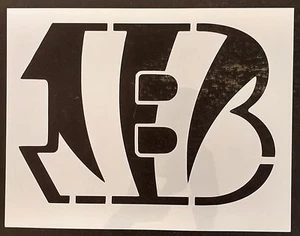 Stencil personalizzato Cincinnati Bengals B 11" x 8,5" SPEDIZIONE GRATUITA VELOCE - Foto 1 di 1
