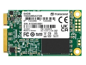 Transcend 64GB mSATA SSD MSA372M Series SATA3 MLC Industrial - TS64GMSA372M - Picture 1 of 1