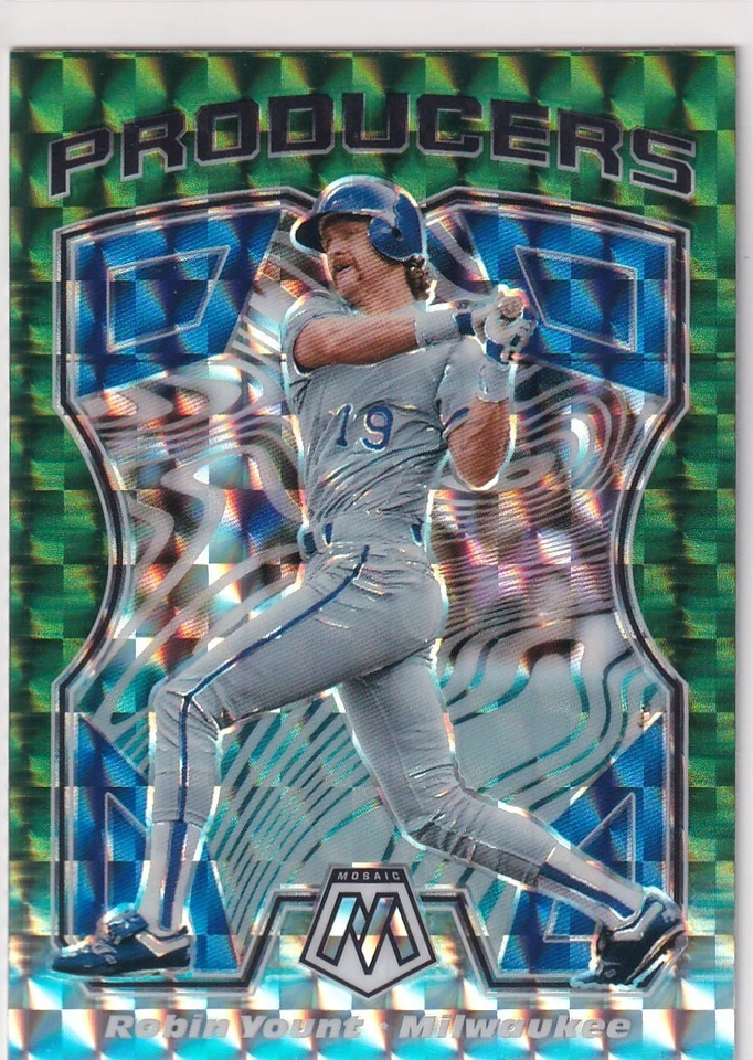 2021 MOSAIC PRIZMS GREEN ROBIN YOUNT MILWAUKEE BREWERS PRODUCERS PRIZM (AA)-446 - Image 1 of 1