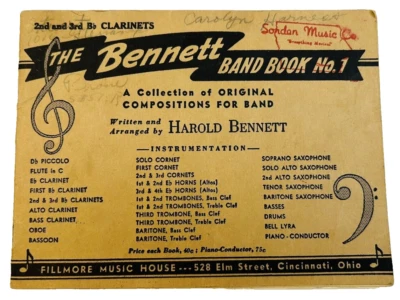 VINTAGE The Bennett Band Book #1 A Collection of Original Compositions for Band - Image 1 of 4