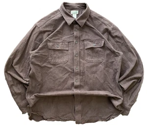 Vintage LL Bean Chamois Flannel Shirt XL Tall Cabin Hunting Button Brown Mens - Picture 1 of 6