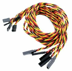 1x Servo Kabel 100cm Servokabel Verdrillt JR Stecker auf JR Buchse 22AWG 1000mm - Bild 1 von 9