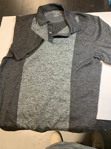 VAN HEUSEN MENS AIR SHORT SLEEVE FLEECE BLOCKED POLO BLACK SMALL - Picture 1 of 8