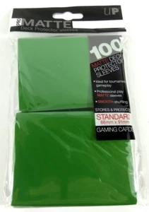 Ultra Pro 100 Protege carte Standard Sleeve Matte Vert Green Magic the Gathering - Picture 1 of 2