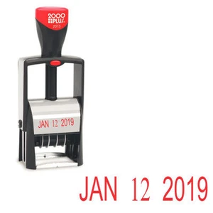 2000 Plus 2015 Rubber Date Stamp - Self-Inking - Red Ink (Date Only) - Picture 1 of 3