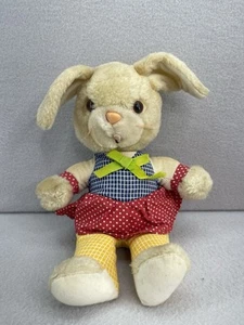 Vintage Knickerbocker Animali della Distinzione Coniglietto Coniglio Peluche Bambola Rosso Polka D - Foto 1 di 10
