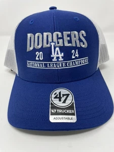 NEW LA Dodgers 2024 National League Champions 47 Adjustable Trucker Hat - Picture 1 of 4