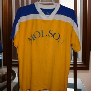 MOLSON BEER VINTAGE #44 JERSEY TSHIRT VINTAGE 1970S - Picture 1 of 8