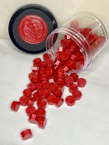 100 cuentas de cera de sellado rojo tamale caliente - Imagen 1 de 3