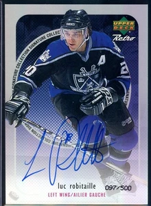 1999-00 McDonald's Upper Deck Signatures #LR Luc Robitaille 097/500 - Picture 1 of 2