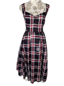 NWT Torrid Retro Chic Plaid Rockabilly Pin Up Fit & Flare Midi Dress Women’s 14 - Picture 1 of 12