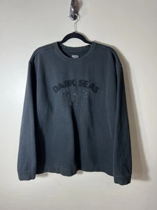 Sudadera con textura negra cuello redondo Dark Seas Division para hombre talla XL - Imagen 1 de 8