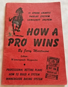 Vintage 1956 How A Pro Wins Jerry Matinson Horse Racing Betting Guide - Foto 1 di 3