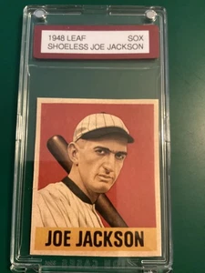 1948 Leaf Style Shoeless Joe Jackson Variation Card in Zion Mag Pro Red - Picture 1 of 4