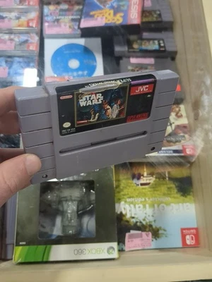 m1 Nintendo Super Star Wars - SNES 1991 Damaged Label Cart Only - Image 1 of 4