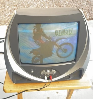 Batman Color CRT TV 13" Vintage Retro Gaming Front A/V Ports Tested Works Rare - Image 1 of 4