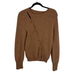Cárdigan Acanalado Jacquemus La Maille Pau Mezcla Lana Alpaca Italia Marrón Talla 40/L - Imagen 1 de 6