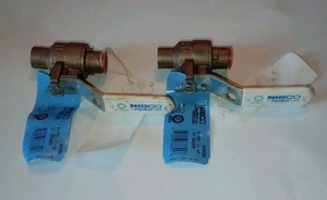 QTY 2 - NIBCO NJ830X6, S-585-80-LF HYDRAPURE 1/2" BALL VALVES, SOLDER, FREE SHIP - Picture 1 of 3